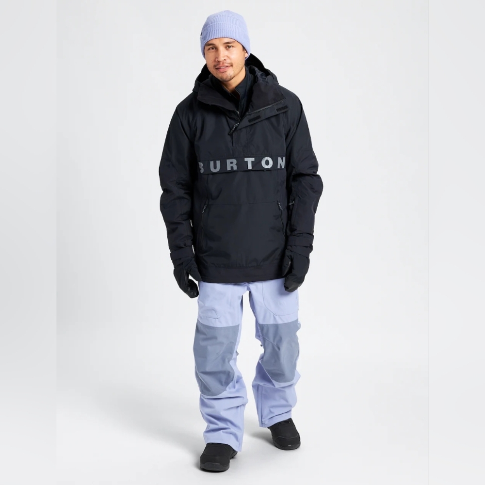 S0LD Burton Men's Frostner Anorak Jacket True Black - Picture 4 of 11